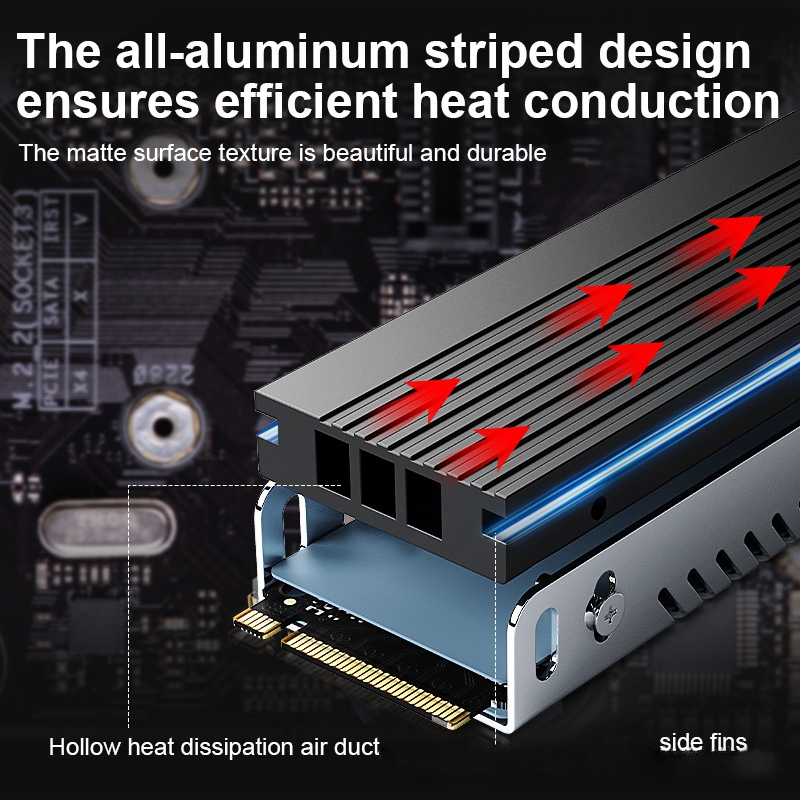 M.2 SSD Heatsink M2 2280 Solid - đánh giá và giá Aluminium Extrusion