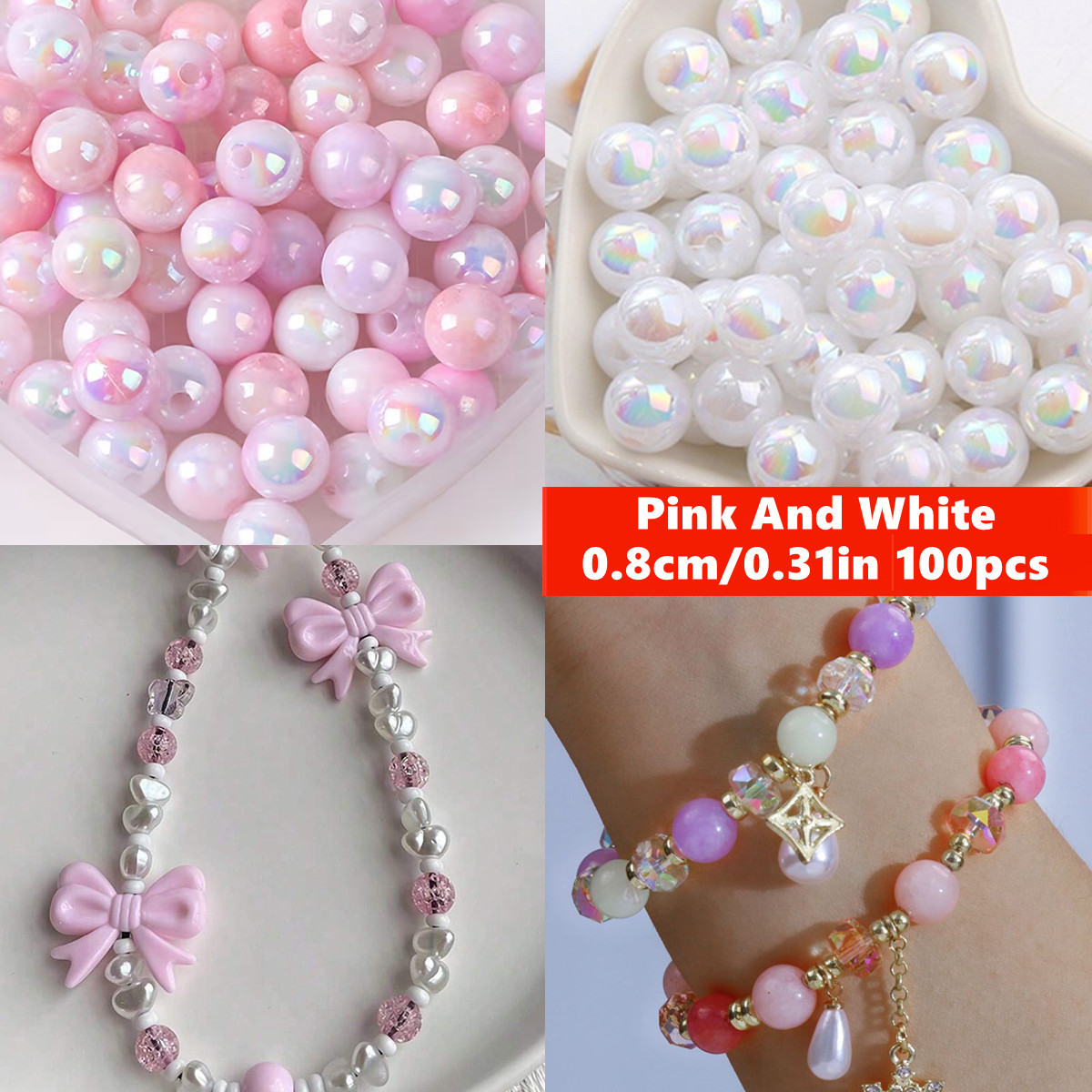 8mm 100pcs Pink Cute And Beaut - đánh giá và giá Coupling 8Mm