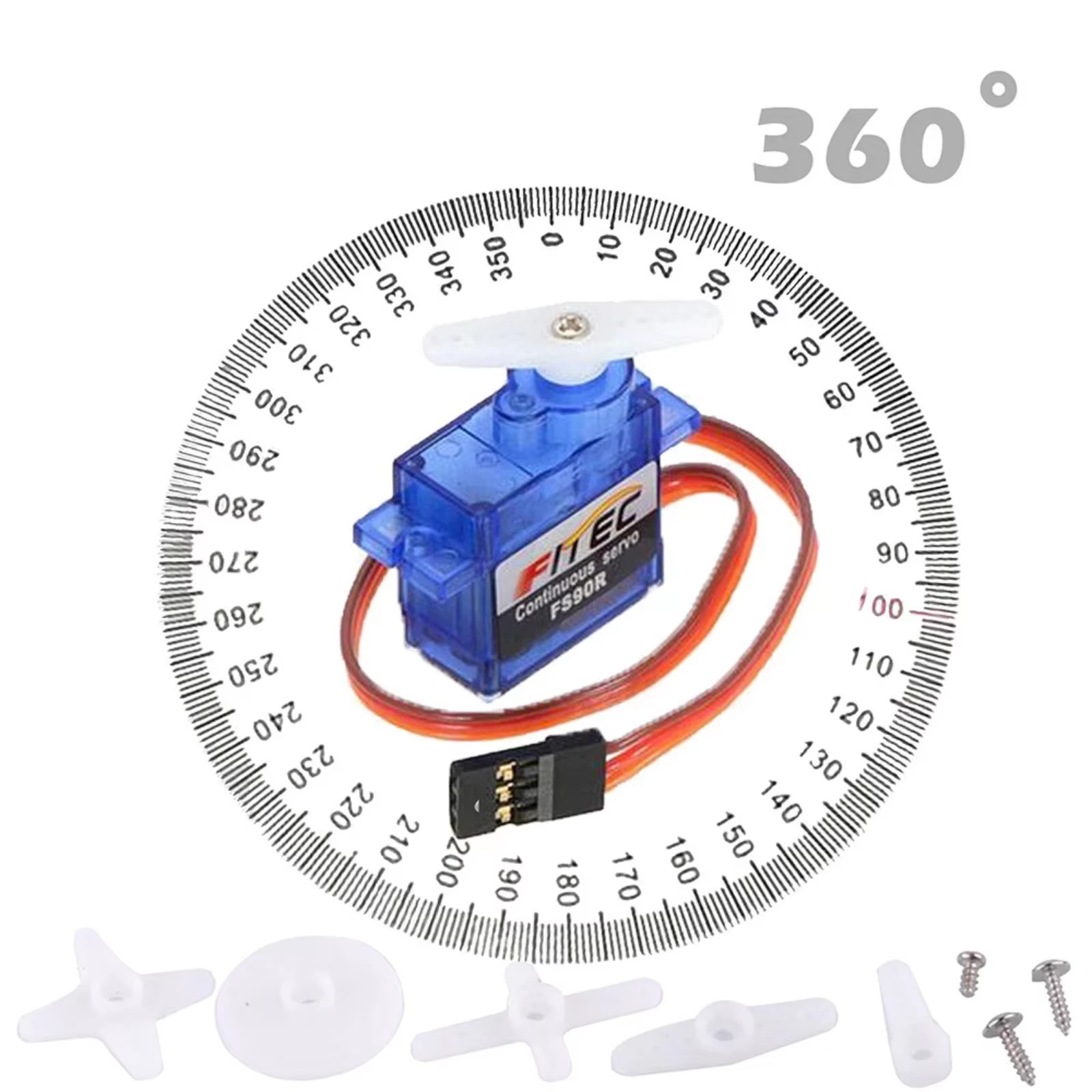 FS90R 9g Servo 360 Degree Cont - đánh giá và giá Servo 9G