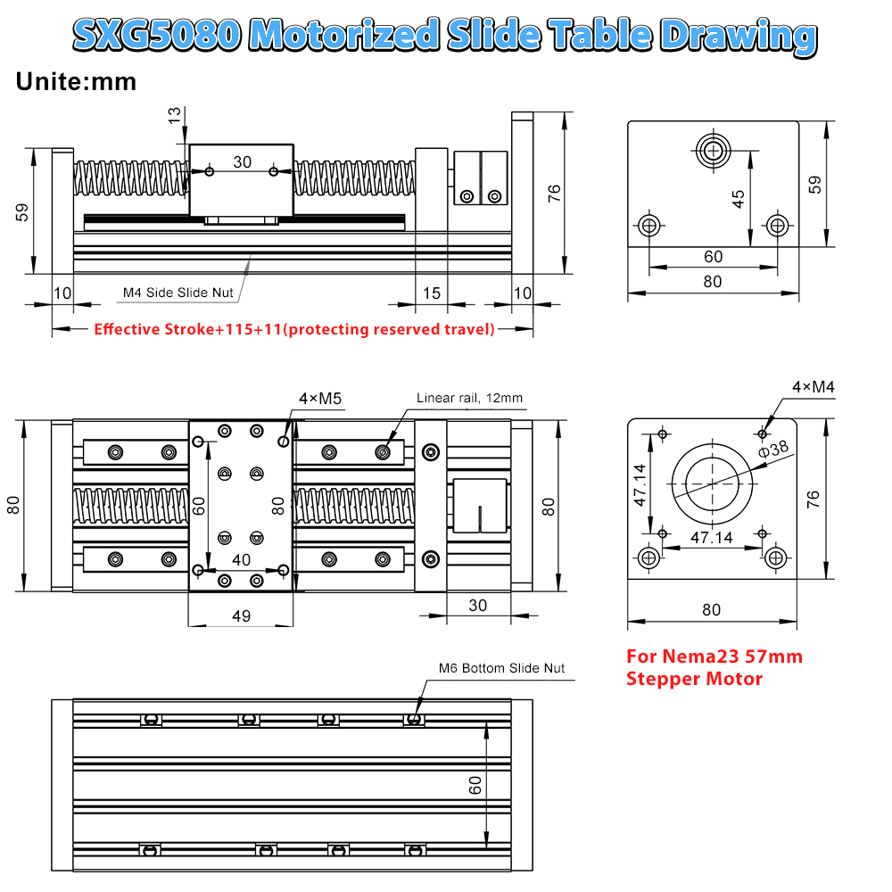 Z Axis 80mm Wide Trapezoidal s - đánh giá và giá Linear Rail