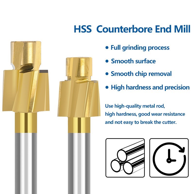 XCAN Xay Cắt M3-M16 Counterbor - đánh giá và giá End Mill Set